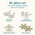 thumbnail image 6 of Rachael Ray Cucina Ceramic Nonstick Cookware 10 Piece Pots and Pans Set, Almond, 6 of 11