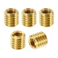 thumbnail image 1 of Unique Bargains Laiton Fileté Réparation Insert Écrou, 5 Pcs M6x1 à M4x0.7 Manchon Filetage Réducteur Vis Réducteur 6mm, 1 of 7
