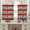 thumbnail image 6 of Christmas Pine Cones Sheer Curtains 54 Inches Long, Classic Red Buffalo Plaid Winter Light Filtering Window Curtains for Living Room/Bedroom, Rod Pocket Voile Sheer Drapes, 52"Wx54"L, 2 Panels, 6 of 9