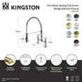 thumbnail image 4 of Kingston Brass GS1273PX Heritage Double-Handle 2-Hole Deck-Mount Pre-Rinse Bridge Kitchen Faucet in Antique Brass, 4 of 5