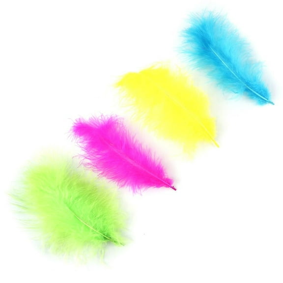 Zucker Feather Products Loose Turkey Marabou Mix Dyed Feathers - 3-8" - Bright Mix