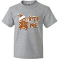 thumbnail image 3 of Inktastic Bite Me Gingerbread Youth T-Shirt, 3 of 5