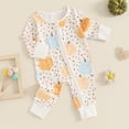 thumbnail image 2 of Baby Boy Girl Halloween Outfit Pumpkin Long Sleeve Romper Jumpsuit Cute Halloween Baby Costume Newborn Infant Fall Clothes, 2 of 8