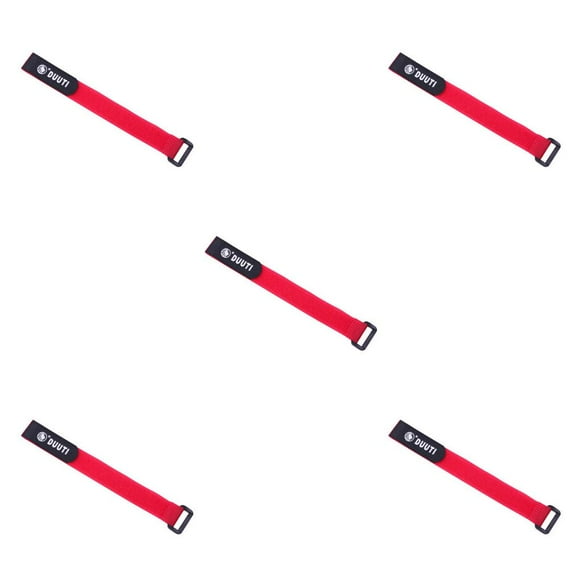 Eigraketly DUUTI, paquete de 5 sujetadores de nailon, 25cm, lazos, hebilla inversa, juego de bandas de sujeción, ruedas portátiles, correa Rosa 5piezas