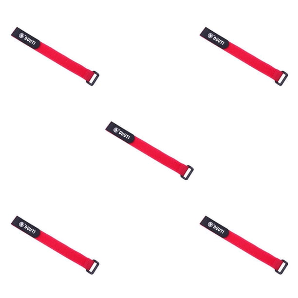 Eigraketly DUUTI, paquete de 5 sujetadores de nailon, 25cm, lazos, hebilla inversa, juego de bandas de sujeción, ruedas portátiles, correa Rosa 5piezas