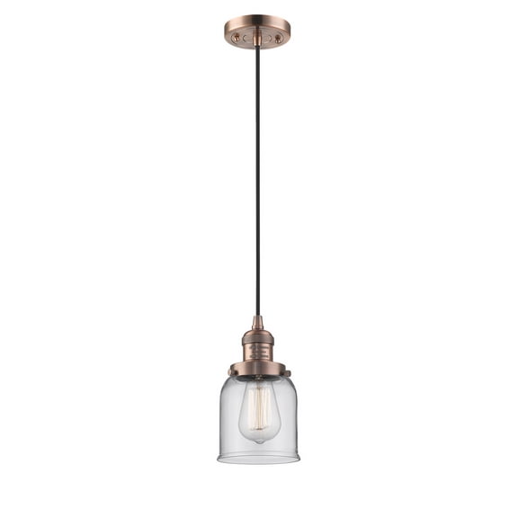 Innovations 201C-AC-G52-LED Traditional One Light Mini Pendant from Franklin Restoration collection in Copper finish,