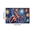 thumbnail image 3 of American Flag Stars Patriotic 4th of July Doormat Memorial Day Independence Door Mat Floor Mat Non Slip Rubber Backing Seasonal Entryway Kitchen Home Decoration, 3 of 6