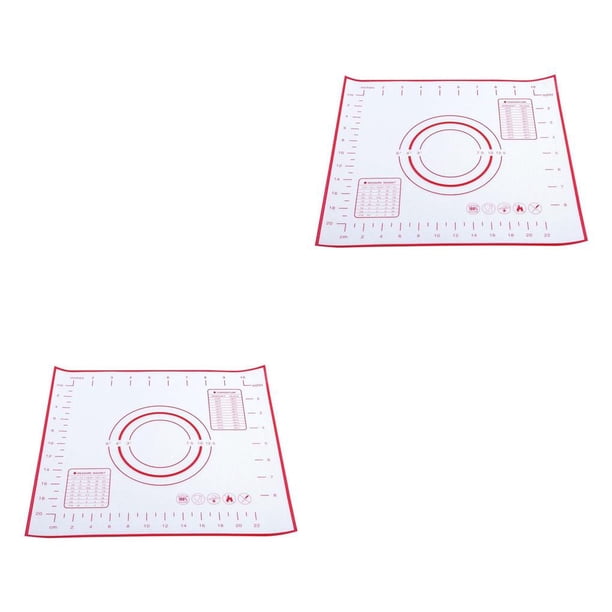 Alfombrilla rodante Injueey antiadherente de grado alimenticio para amasar masa rojo 26x29cm 2piezas