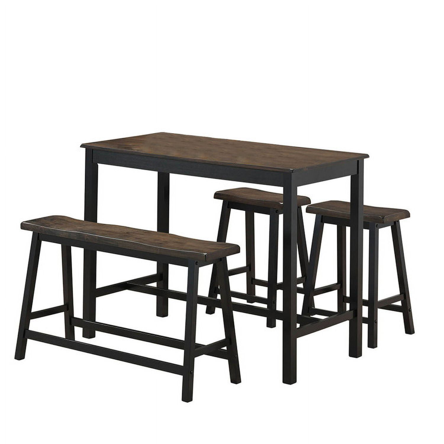 Finihen Dining Set, Dining Table Set, 4 pcs Solid Wood Counter Height Dining Table Set, for Home, Restaurant, Coffee Finihen Dining Set, Dining Table Set, 4 pcs Solid Wood Counter Height Dining Table Set, for Home, Restaurant, Coffee