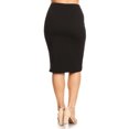 thumbnail image 3 of Women's Plus Size Casual Solid Pencil Skirt, 3 of 3