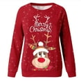 thumbnail image 4 of Chandail en Molleton de Noël pour Femmes, Cardigan à Manches Longues, Col Rond, Chandail Imprimé, Mode, Mi-Long, 4 of 6