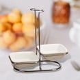 thumbnail image 4 of Soporte para cucharón de acero inoxidable, soporte para utensilios de cocina, soporte para cucharas de cocina Cuenco cuadrado doble, 4 of 6