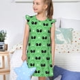 thumbnail image 4 of Fotbe alien cartoons Vestido de Dormir para Niñas de 3 a 10 Años, Mangas Cortas, Estilo Princesa, Pijama Camisón con Mangas Voladas-X-Large, 4 of 6