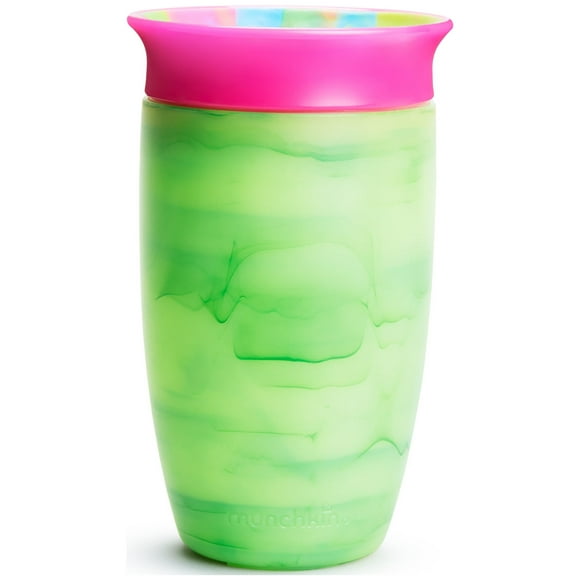 Munchkin Miracle 360 Spoutless Tie Dye Sippy Cup, 10 oz, Green, Unisex