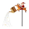 thumbnail image 2 of FeiBiQiuBi Christmas Solar Kettle Light, 2D Santa Reindeer Sleigh Colored Watering Can Lamp, Ground-Mounted Outdoor Garden Decor for Pathway Yard Patio, 2 of 6