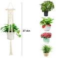 thumbnail image 2 of EEEkit Macrame Plant Hanger, Indoor Outdoor Hanging Planter Basket, Decorative Flower Pot Holder for Boho Home Decor, 37", 2 of 8