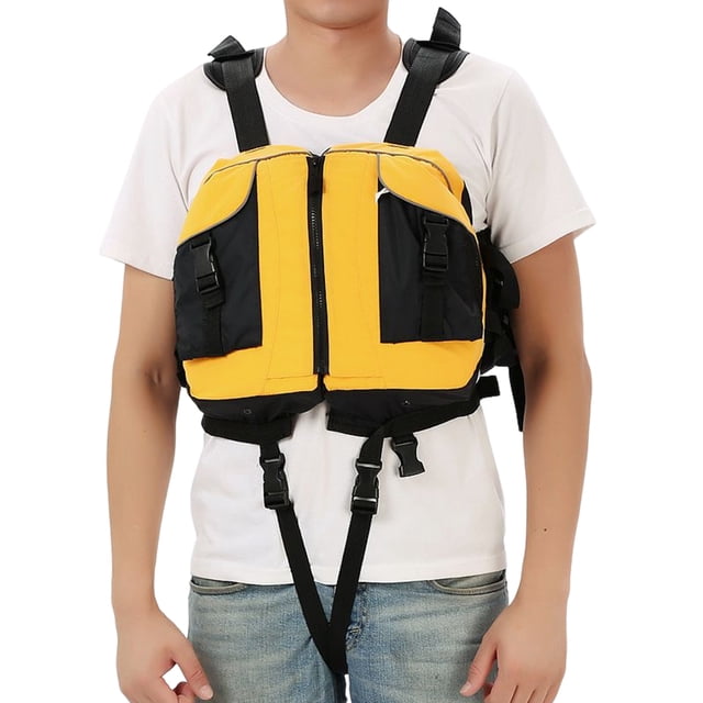 Greeniant Chalecos flexibles con hebilla cómodos suministros de emergencia impermeables accesorios de navegación para adultos pesca al aire Chalecos y chalecos Amarillo Greeniant OD021357-01