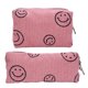 thumbnail image 2 of Bolsa de cosméticos de 2 uds. Bolsa de maquillaje de cara sonriente de pana portátil para viajes (rosa) Likrtyny  Cuidado Belleza, 2 of 2