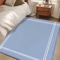 thumbnail image 4 of Pure Light Blue Runner Rug 2.7x5 FT, Non Slip Entryway Carpet, Simple Solid Color Washable Soft Floor Carpet Entrance Mat Non-Shedding Throw Rug for Hallway Laundry Room Bedside, 4 of 9