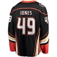 thumbnail image 3 of Men's Fanatics Max Jones Black Anaheim Ducks Home Breakaway Jersey, 3 of 3