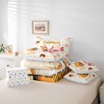 thumbnail image 6 of Manfei Kawaii Axolotl Pattern 7-Piece Twin Bedding,Cute Capybara Bedding Comforter Set,White,Polkadot Reversible, 6 of 7