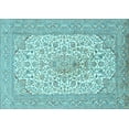 thumbnail image 1 of Ahgly Company Indoor Rectangle Persian Light Blue Traditional Area Rugs, 8' x 10', 1 of 4