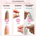 thumbnail image 4 of Ellie Vincy Press On Glue On Nails - Baby Boomer | Medium Coffin Shape Milky Ombre Gradient, 30 Piece Set with Glue and Sticky Tabs, 15 Sizes, 4 of 5