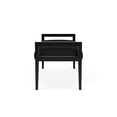 thumbnail image 3 of Pemberly Row Waiting Reception 2 Seat Bench Wood Frame in Black, 3 of 5
