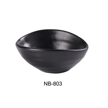 

Yanco NB-803 2 oz Noble Black Olive Sauce Dish Bowl Black - 4 x 3 in. - Pack of 36