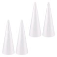 thumbnail image 3 of Foam Tree Cones for DIY Crafts, White Polystyrene Art Supplies (4.5 x 13.5 In, 4 Pack), 3 of 5