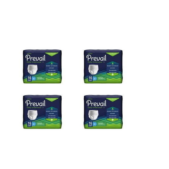 Unisex Adult Absorbent Underwear Prevail® Pull On with Tear Away Seams Large Disposable Heavy Absorbency