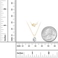 thumbnail image 2 of Decadence Solid 14K Yellow or White or Rose Gold 7x5mm Oval Genuine Or Created Gemstone Birthstone 18" Rope Chain Necklace | 14K Gold Necklace For Women, 2 of 5