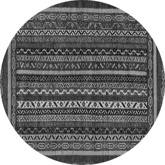 Ahgly Company Indoor Round Southwestern Gray Country Area Rugs, 6' Round