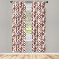 thumbnail image 3 of Ambesonne Floral Curtains, Blooming Flower Pattern, Pair of 28"x84", Yellow Purple Magenta, 3 of 5