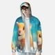 thumbnail image 2 of Balery Cloud Cute Hamster Sudadera ligera de manga larga con capucha y protección solar UPF 50+ para hombre y mujer, ideal para pesca y running-Small, 2 of 7