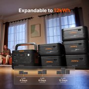 Jackery HP 2000AC Plus V2 Portable Power Station with 5m Extension Cable, 2038Wh LiFePO4 Battery, 2200W Output, Expandable to 12kWh for Home Backup & RV