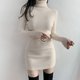 thumbnail image 2 of Vestido de ganchillo de cuello alto para mujer, ropa de punto, Bodycon, algodón, moda coreana, 2 of 3
