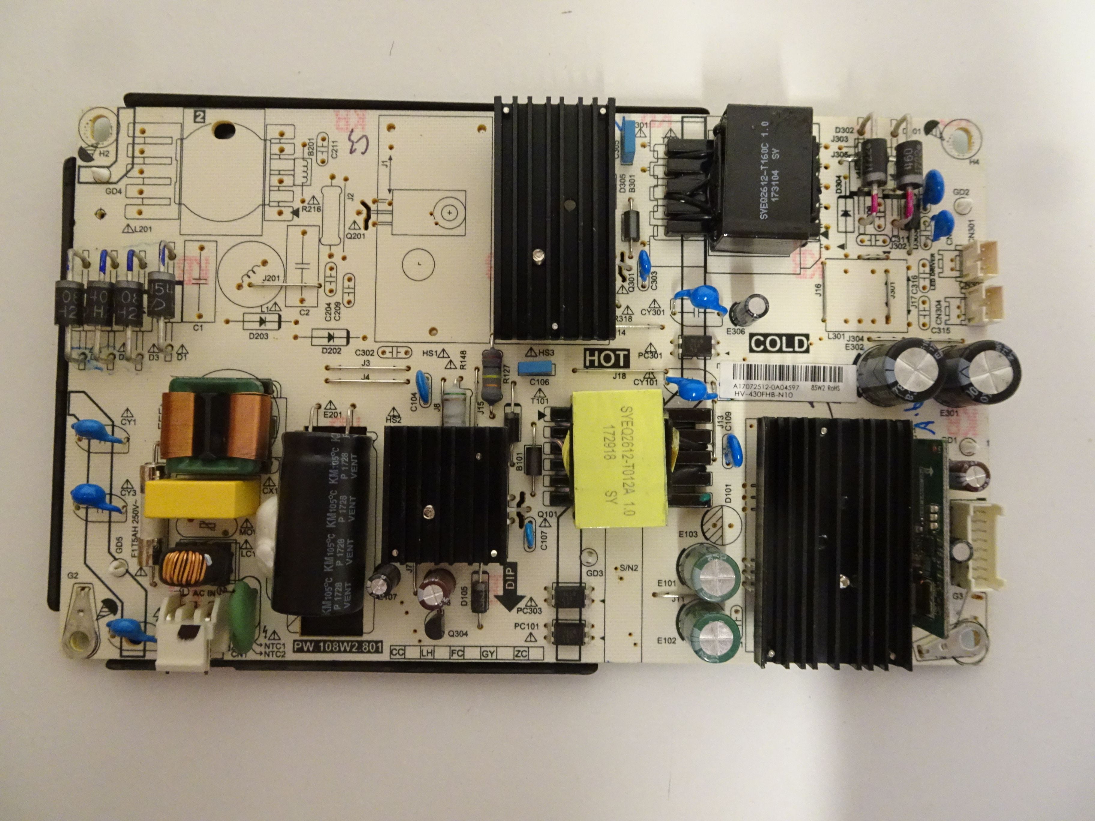 Polaroid PW.108W2.801 Power Supply for 43GSR4100KL