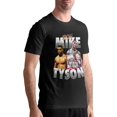 thumbnail image 2 of Mike Tyson's Shirt Men's T-Shirt Short-Sleeved Tees Shirt Summer Cotton Top Black, 2 of 5