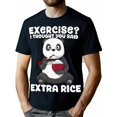 thumbnail image 1 of Camiseta gráfica "Extra Rice" de Panda Divertido para Hombre - 100 % algodón, corte holgado, lavable a máquina - Ideal para verano y actividades al aire libre, 1 of 8