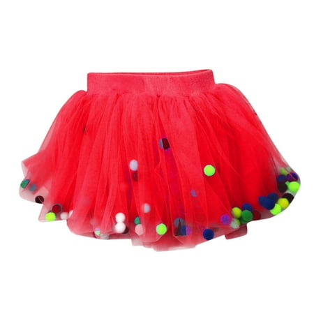 

BAYAIXZ Toddler Dress Up Toddler Girls Dress Summer Fashion Dress Princess Dress Casual Dress Tutu Mesh Skirt Outwear Grey Tutu Tutus for Girls Size 10-12 Halloween Skirts (Red 90)