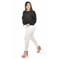 thumbnail image 2 of Blusa con detalle de piedras en hombro Roman Fashion /Tallas Extras, 2735 (Negro) negro 38, 2 of 6
