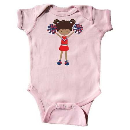 

Inktastic African American Girl Cheerleaders Red Uniform Gift Baby Girl Bodysuit