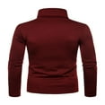 thumbnail image 4 of Men‘s Knitting Shirt Solid Color Long Sleeve Turtleneck Knitwear Pullover Sweaters for Fall Winter, 4 of 4