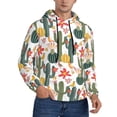 thumbnail image 2 of Cauagu Summer Cactus With Blooming for Men's Pullover Hooded Sweatshirt Athletic Casual Hoodie Aautumn Hoodie Sweatshirt for Men Pullover Casual Hooded Sweatshirt-Small, 2 of 7