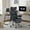 Black(Fixed Armrest), variant on edx Executive Home Office Desk Chair, Ergonomic Big Tall High Back with Footrest & Lumbar Support, Reclining Comfy PU Leather Computer Gaming Chair with Swivel Wheels, Height Adjustable, White