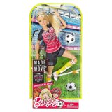 Barbie Made To Move Soccer Player Doll – 22-Point Articulation, Uniform & Soccer Ball, Active Sports Doll