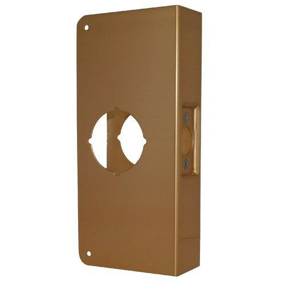 Don-Jo 4-Cw Single Hole Wrap Around Door Reinforcer - Brass