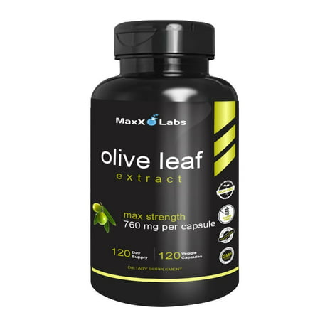 Best Olive Leaf Extract 750mg/120 Capsules - Super Strength Oleuropein Nature's Way to Support Immune System, Blood Pressure & Cardiovascular Health - Premium OLE Antioxidant Supplement