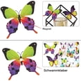 thumbnail image 4 of Imanes coloridos para decoraciones de fiestas de cumpleaños, calcomanías de pared de mariposas 3D de material PVC de larga duración con patrones variados para habitaciones de niñas (72 piezas), 4 of 7